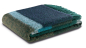 Preview: Biederlack Fransenplaid 'Mohair Look Emerald' 130 x 190 cm Blau - Grün